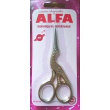 Ножницы ALFA вышивальные "цапельки" 9 см AF-101-30