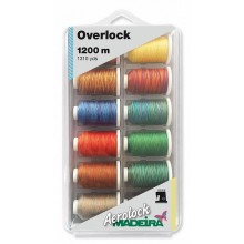 Набор ниток MADEIRA Aerolock Blister Box Multicolor 12 x 1200 м 8097