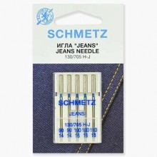 Иглы Schmetz для джинса № 90(2)-100(2)-110 5 шт. 130/705H-J