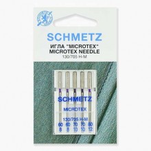 Иглы Schmetz микротекс № 60(2)-70(2)-80 5 шт. 130/705H-M